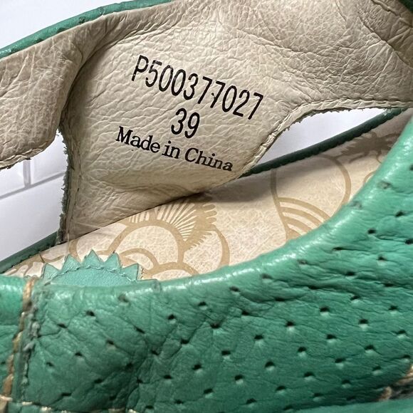 Fly London Ylva Platform Sandals Wedge Sling Back Lace Up Sea Foam Green Size 39 - Picture 12 of 15